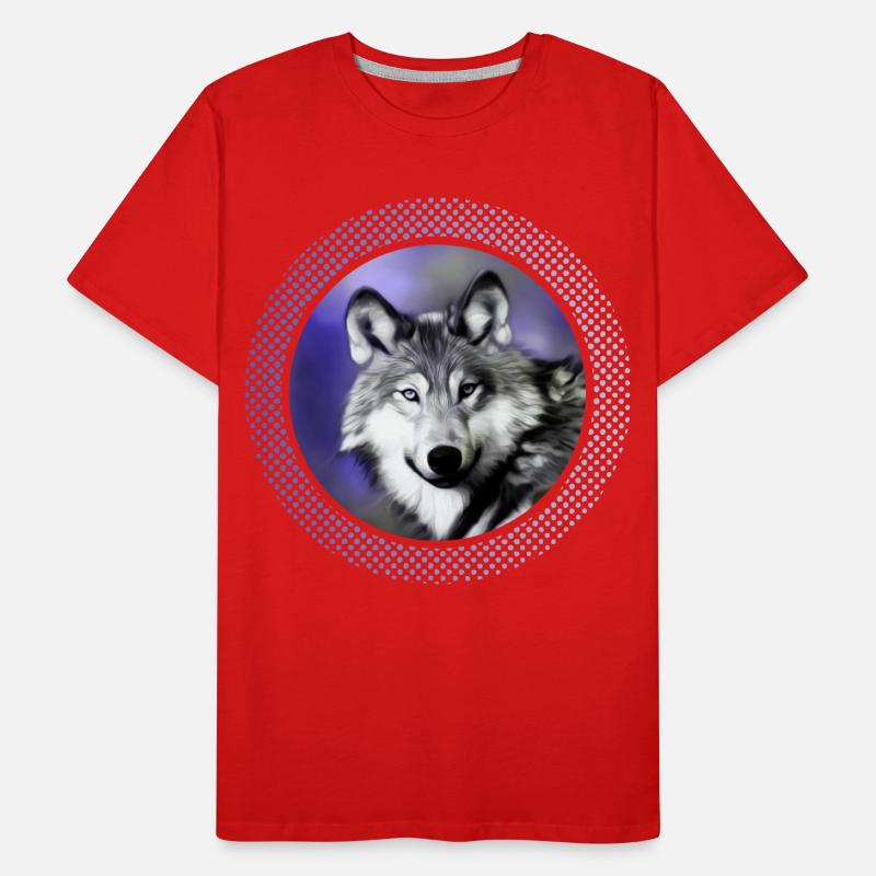 Wolf Männer Premium Bio T-Shirt