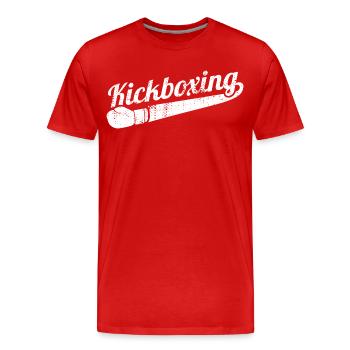 Kickboxing amusant - T-shirt bio Premium Homme - rouge - Devant - Damien (186cm)