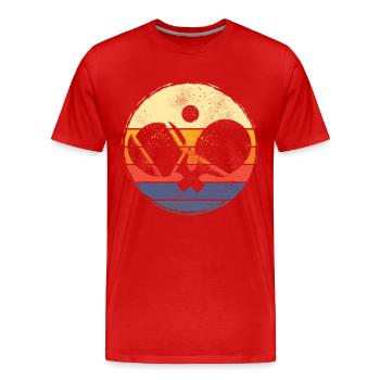 Tischtennis Tischtennisschläger Tischtennisball - Männer Premium Bio T-Shirt - Rot - Vorne - Damien (186cm)