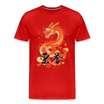 dragon - T-shirt bio Premium Homme - rouge - Devant - Damien (186cm)