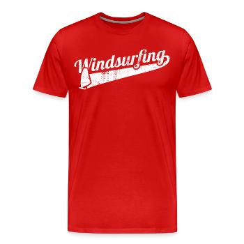 Windsurfing - Men's Premium Organic T-Shirt - red - Front - Damien (186cm)