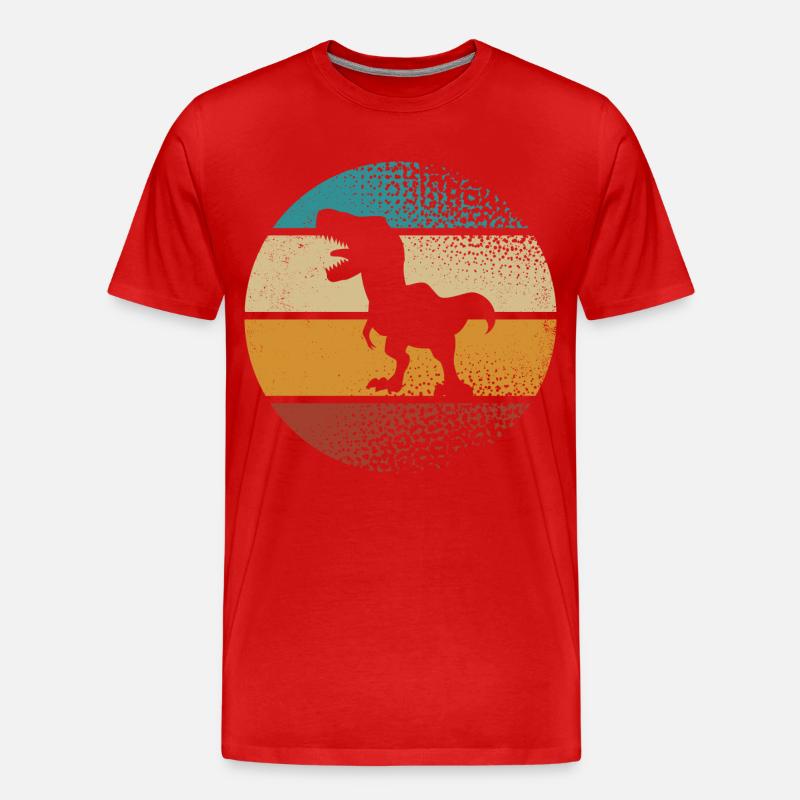 T Rex - Männer Premium Bio T-Shirt - Rot