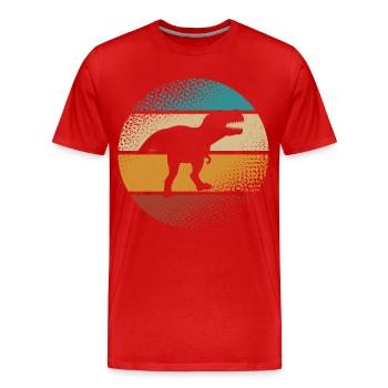 T Rex - T-shirt bio Premium Homme - rouge - Devant - Damien (186cm)