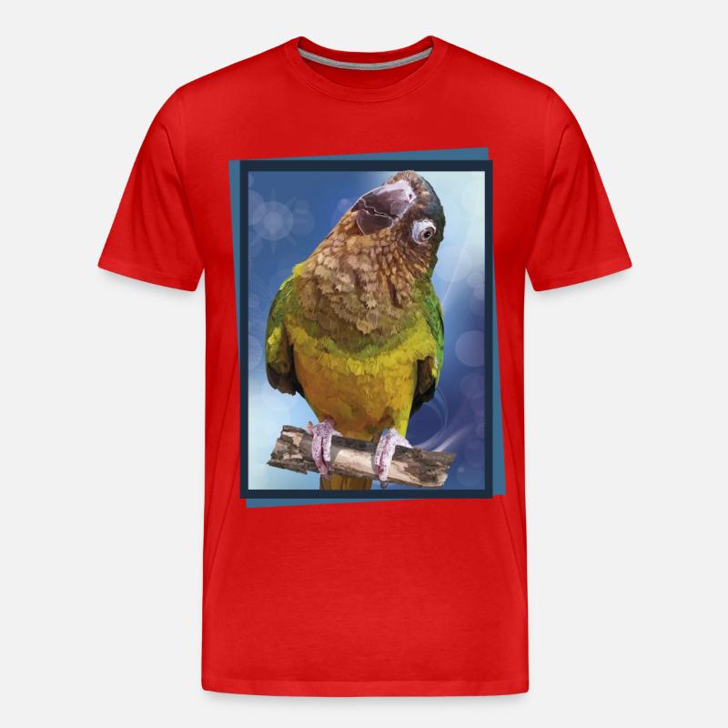 Schmutziges Gesicht Papagei - Männer Premium Bio T-Shirt - Rot