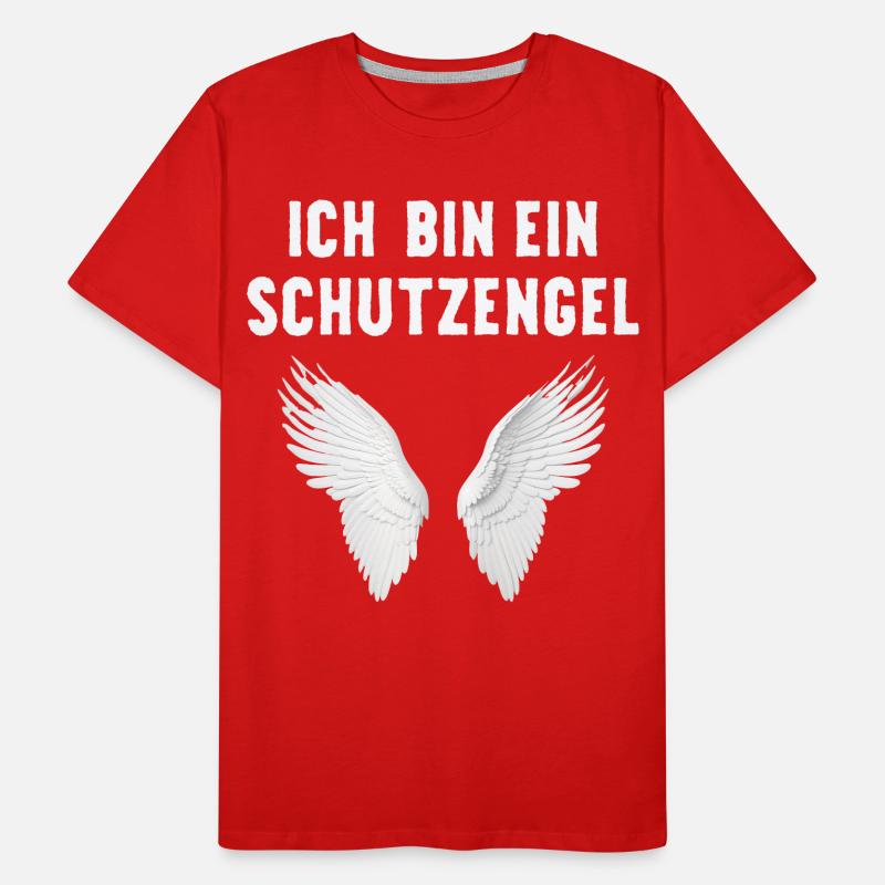 Ich bin ein Schutzengel mit Flügeln ein Engel Männer Premium Bio T-Shirt