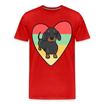 Easily Distracted by wieners - Men's Premium Organic T-Shirt - red - Front - Damien (186cm)