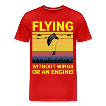 Pilote de parapente Aventures en parapente Vol - T-shirt bio Premium Homme - rouge - Devant - Damien (186cm)