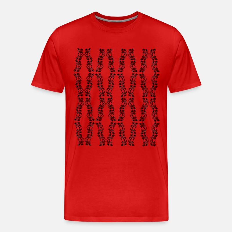 Einzigartige Struktur - Männer Premium Bio T-Shirt - Rot