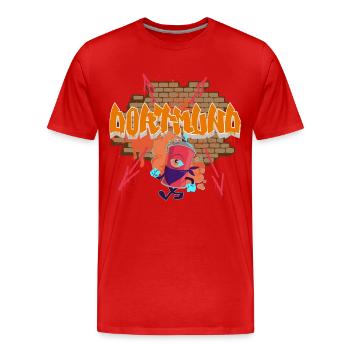 Dortmund Graffiti - Männer Premium Bio T-Shirt - Rot - Vorne - Damien (186cm)