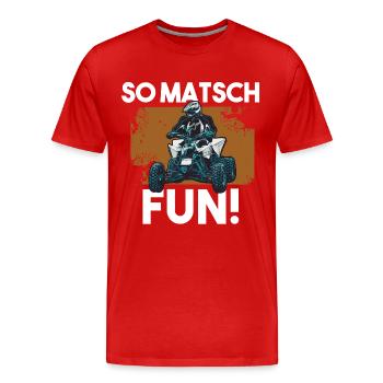 Quad - Männer Premium Bio T-Shirt - Rot - Vorne - Damien (186cm)