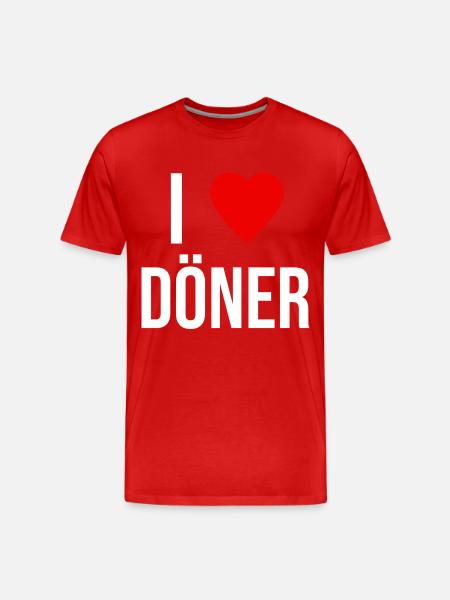 ME ENCANTA EL KEBAB - Camiseta orgánica premium hombre - rojo