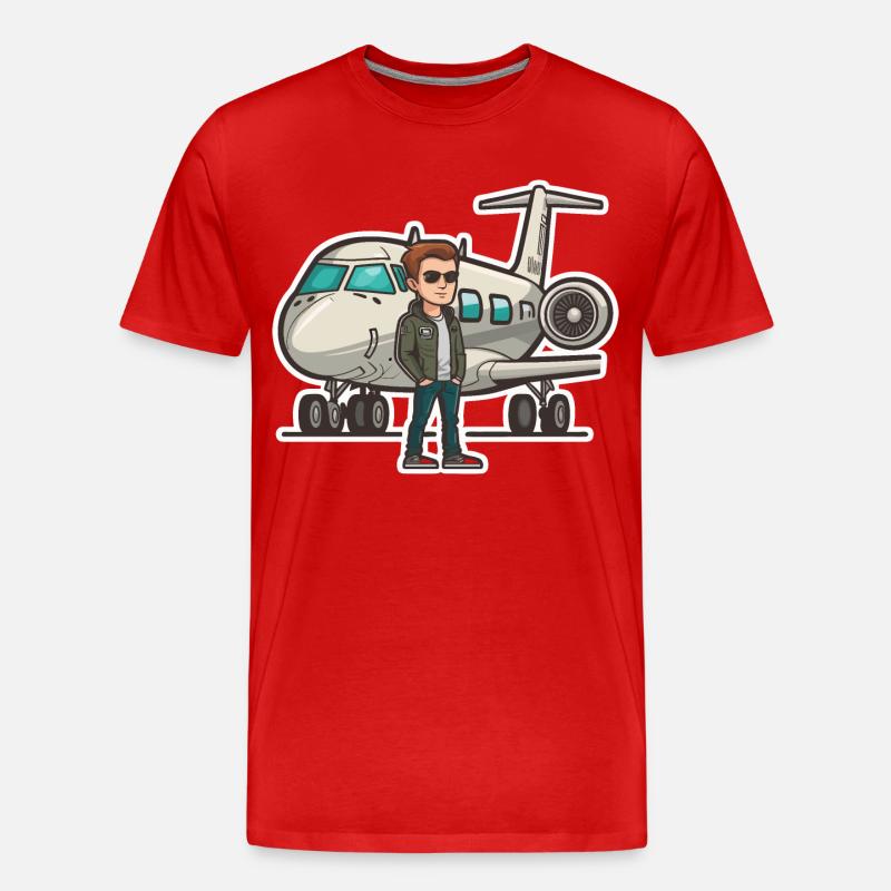 Skybound Dreams : Une personne debout devant un P - T-shirt bio Premium Homme - rouge