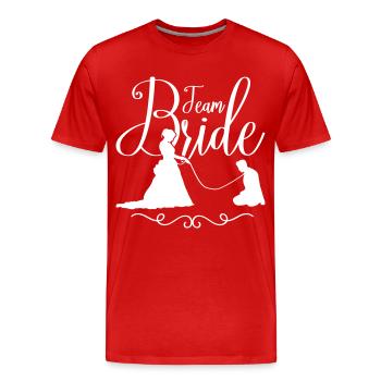 Équipe Couple de mariée Lustig - T-shirt bio Premium Homme - rouge - Devant - Damien (186cm)