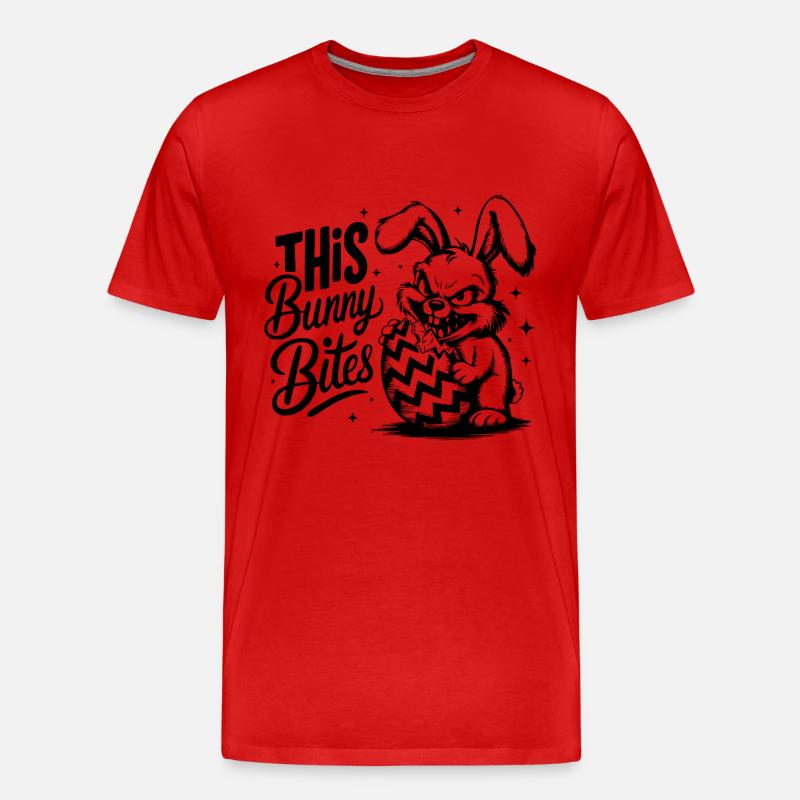 This Bunny Bites - Männer Premium Bio T-Shirt - Rot