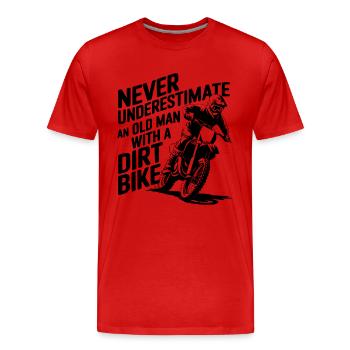 Motocross - Männer Premium Bio T-Shirt - Rot - Vorne - Damien (186cm)