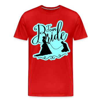 Team Braut Hochzeit Junggesellinnen - Männer Premium Bio T-Shirt - Rot - Vorne - Damien (186cm)