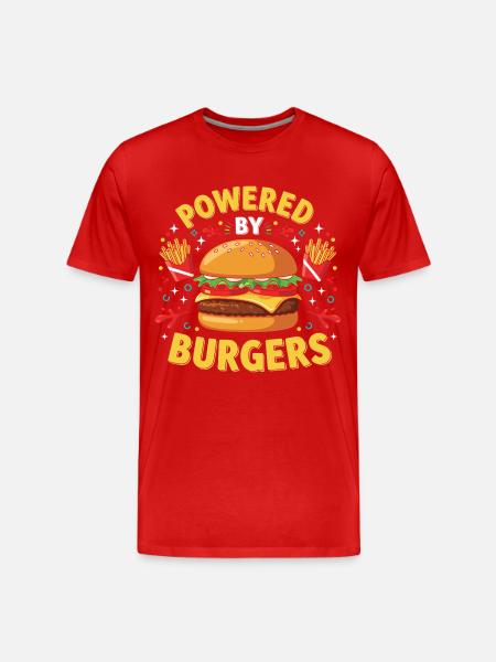 Hamburger Burger - Männer Premium Bio T-Shirt - Rot