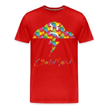 CM1-ECLABOUSSURE - T-shirt bio Premium Homme - rouge - Devant - Damien (186cm)