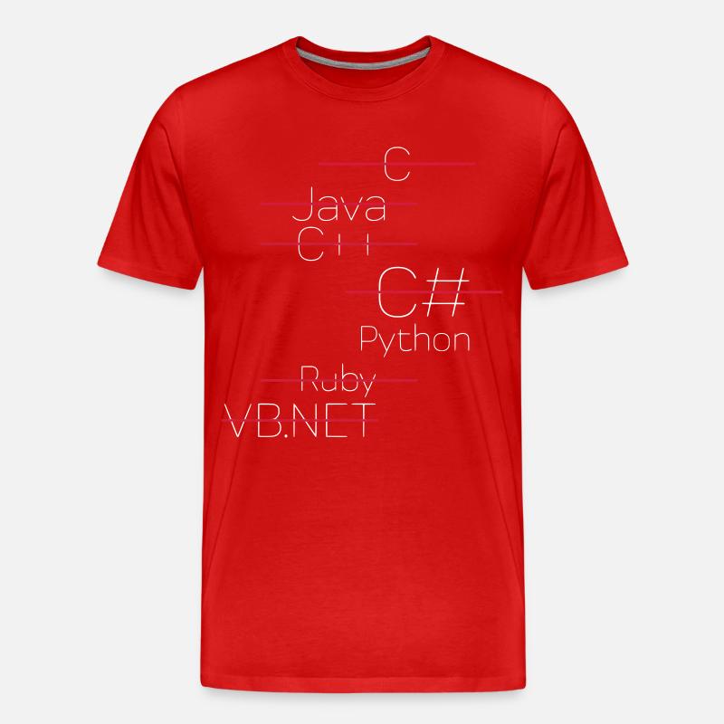 PYTHON CODING / PROGRAMMING LANGUAGE - Men's Premium Organic T-Shirt - red