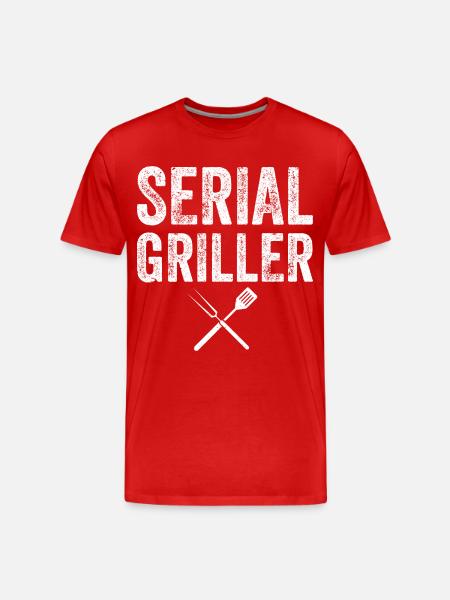 SERIAL GRILLER - BBQ / BBQ Gift - Men's Premium Organic T-Shirt - red