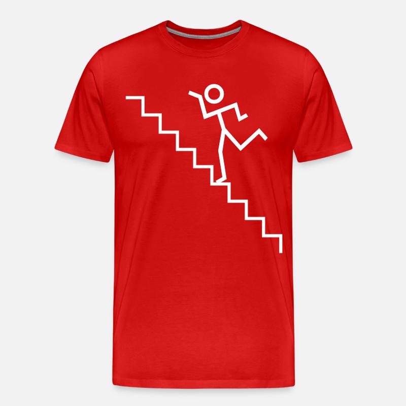 stair dance - Männer Premium Bio T-Shirt - Rot