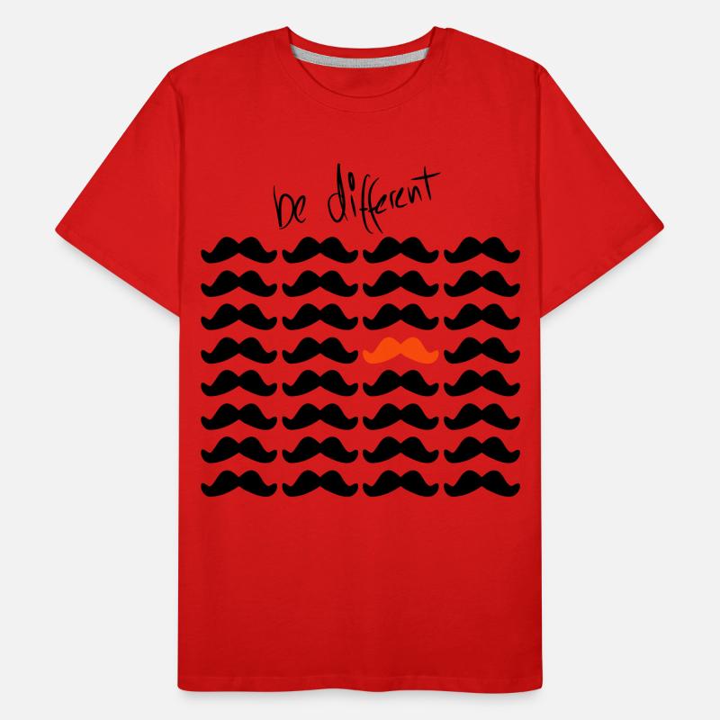 Mustache Moustache "be different" 2c T-shirt bio Premium Homme