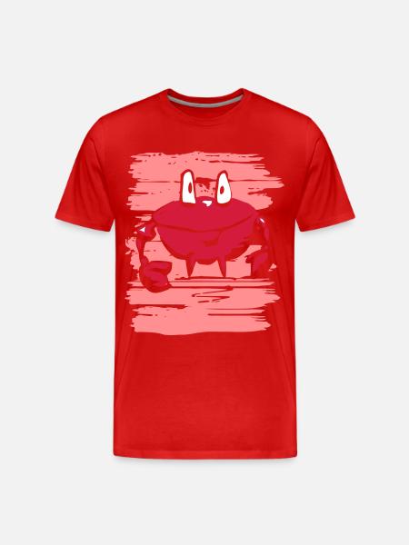Funny crab - Men's Premium Organic T-Shirt - red