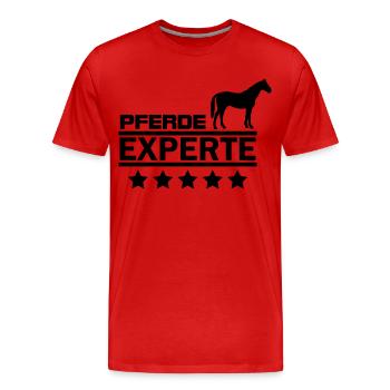 pferde experte - Männer Premium Bio T-Shirt - Rot - Vorne - Damien (186cm)