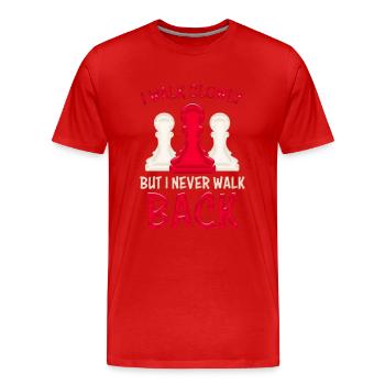 t-shirt d'échecs drôle pour les joueurs d'échecs - T-shirt bio Premium Homme - rouge - Devant - Damien (186cm)