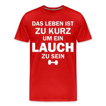 Culturiste sort - T-shirt bio Premium Homme - rouge - Devant - Damien (186cm)