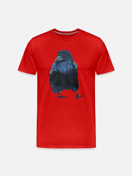 Raven Crow Walking - Men's Premium Organic T-Shirt - red