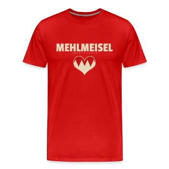 Mehlmeisel Dorf Gemeinde Stadt Bayreuth - Männer Premium Bio T-Shirt - Rot - Vorne - Damien (186cm)