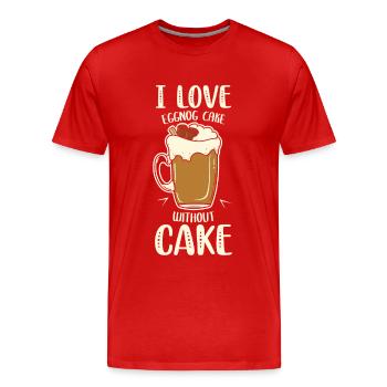 I Love Eggnoc Cake Without Cake - Men's Premium Organic T-Shirt - red - Front - Damien (186cm)