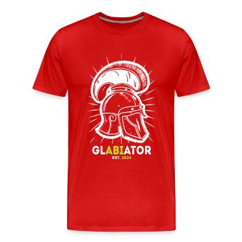 Glabiator Studium Abschlussklasse Abitur Abi 2024 - Männer Premium Bio T-Shirt - Rot - Vorne - Damien (186cm)