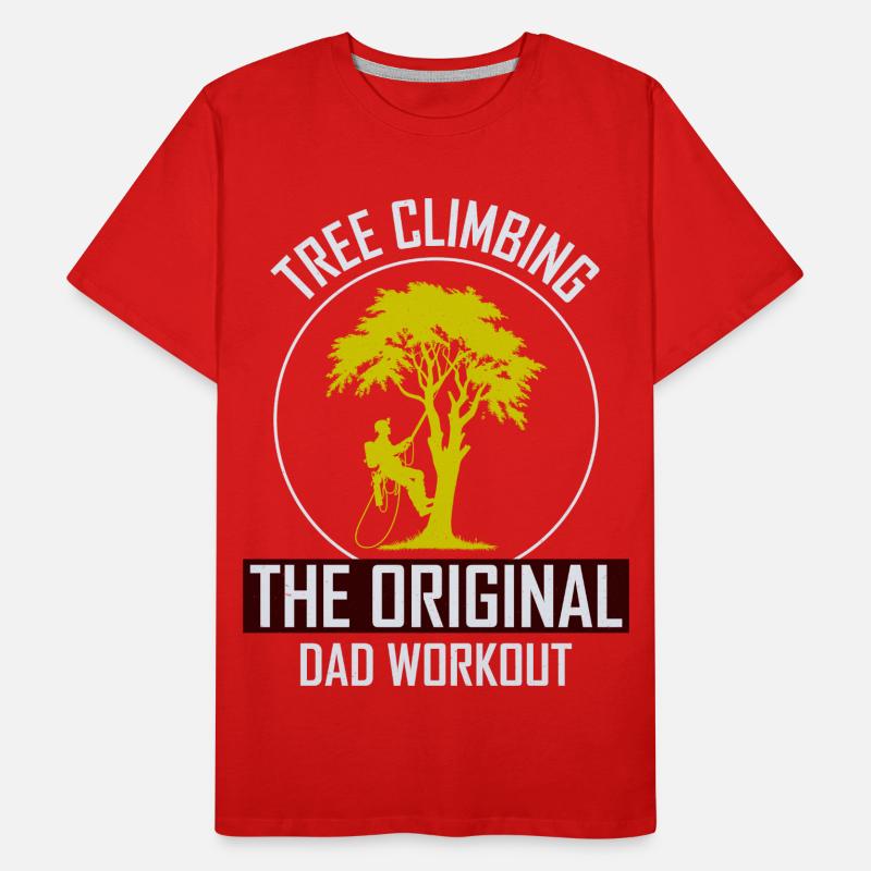 Arborist Dad Tree Surgeon Climber Climbing Trimmer Men's Premium Organic T-Shirt