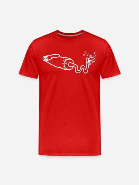 White snake and gouache tube - Men's Premium Organic T-Shirt - red