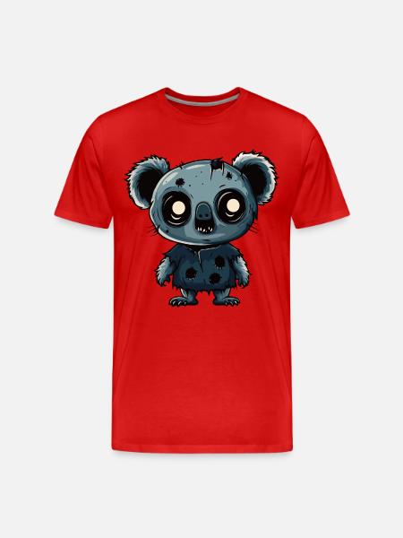 Koala Halloween Funny Zombie - Men's Premium Organic T-Shirt - red