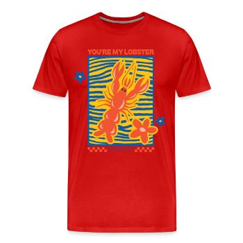Friends You Are My Lobster Design - Männer Premium Bio T-Shirt - Rot - Vorne - Damien (186cm)