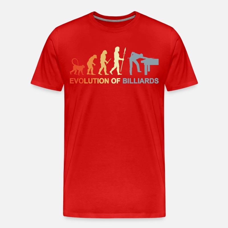 Pool Billard Evolution - Männer Premium Bio T-Shirt - Rot