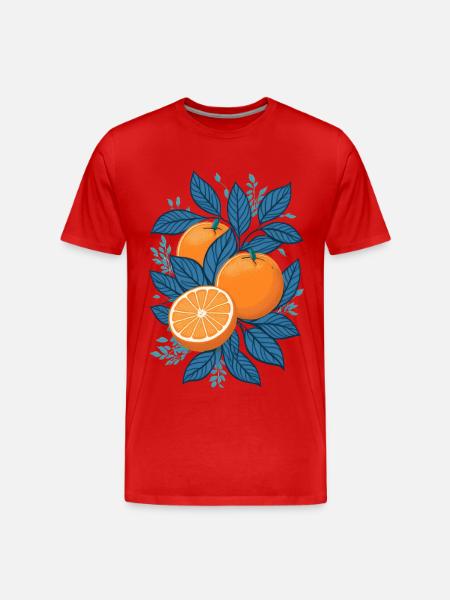 Delicious oranges - Men's Premium Organic T-Shirt - red