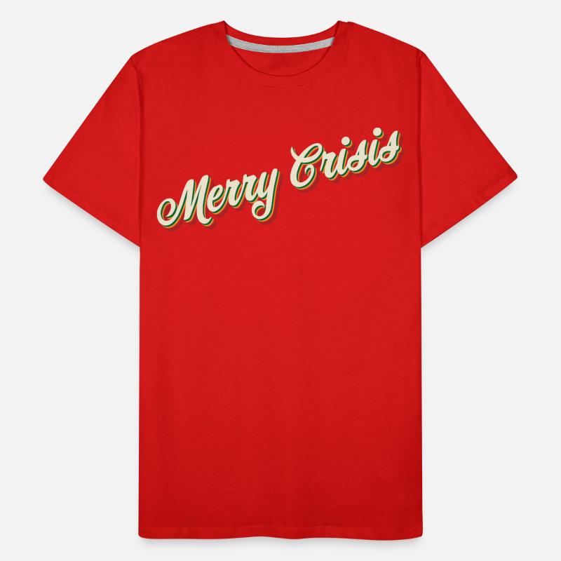 Conception de Noël Merry Crisis T-shirt bio Premium Homme