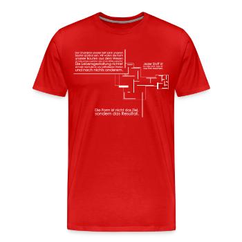 Mies van der Rohe - Landhaus Architekt Geschenk - Männer Premium Bio T-Shirt - Rot - Vorne - Damien (186cm)