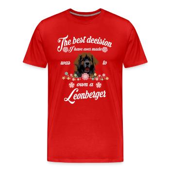 Leonberger - Männer Premium Bio T-Shirt - Rot - Vorne - Damien (186cm)