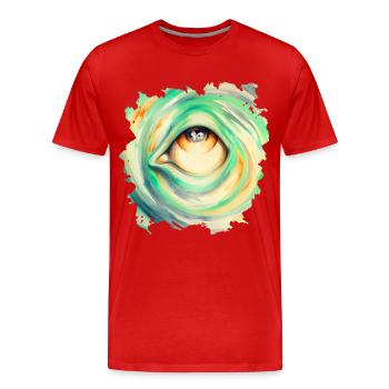 evil eye - Men's Premium Organic T-Shirt - red - Front - Damien (186cm)
