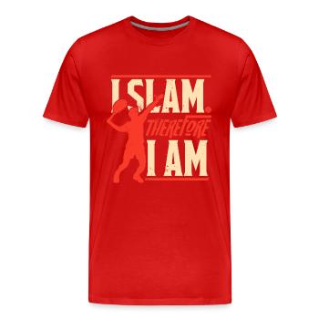 Je claque donc je suis - Tennis Serve Sport - T-shirt bio Premium Homme - rouge - Devant - Damien (186cm)