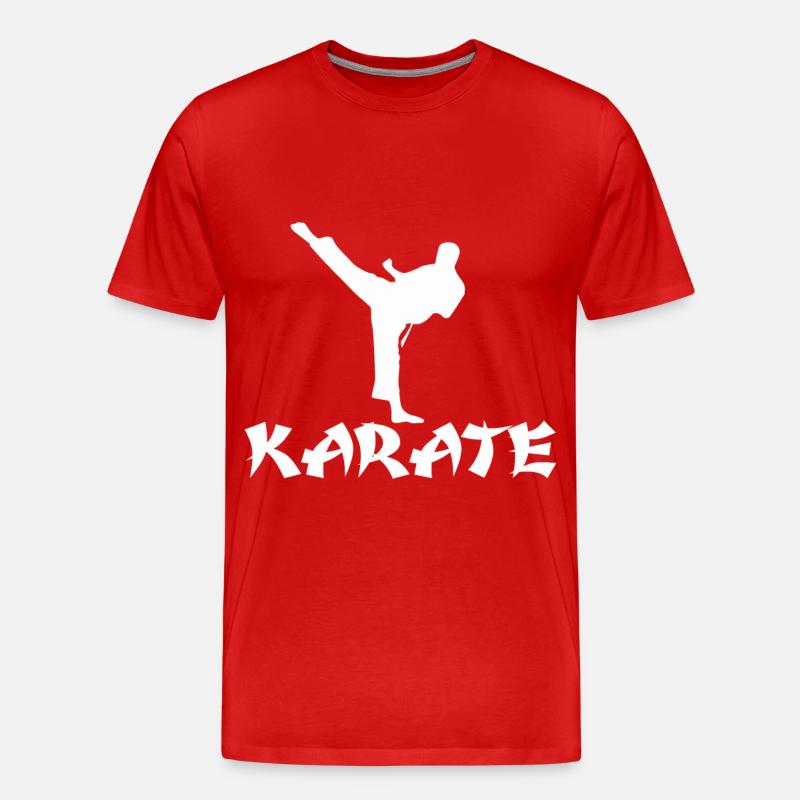karate - Männer Premium Bio T-Shirt - Rot