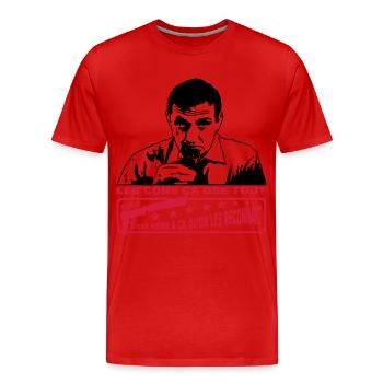 les cons ça ose tout 1963 lino ventura - T-shirt bio Premium Homme - rouge - Devant - Damien (186cm)
