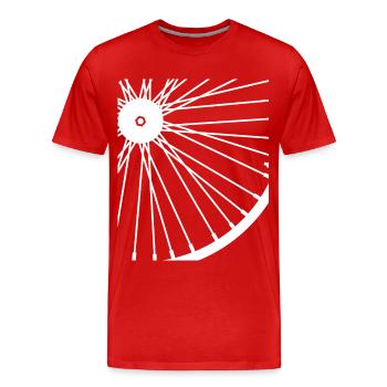 Fahrrad Abstrakt Radfahren Geschenkidee - Männer Premium Bio T-Shirt - Rot - Vorne - Damien (186cm)