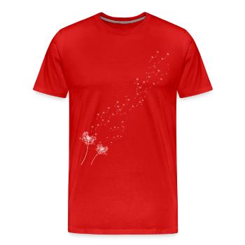 Dandelion - Men's Premium Organic T-Shirt - red - Front - Damien (186cm)