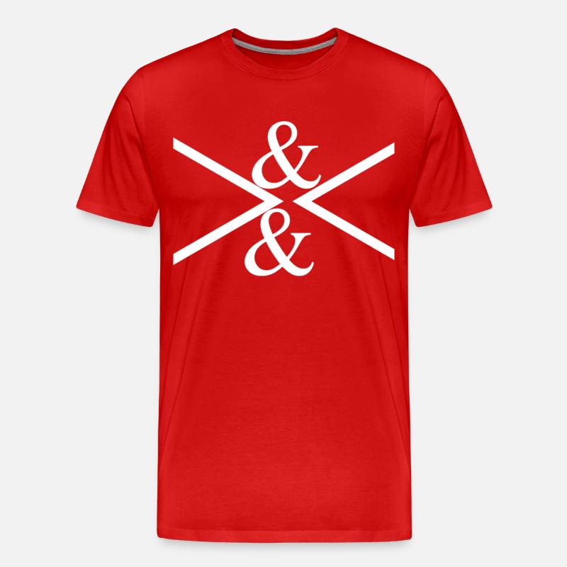 Abstrakt - Männer Premium Bio T-Shirt - Rot